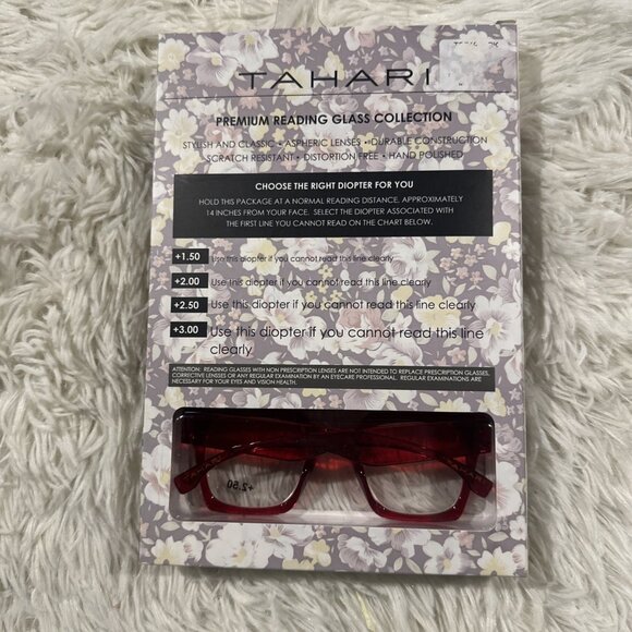 Tahari Premium Rreading glass Collection +2.50 Sun Reader included New - Picture 4 of 5